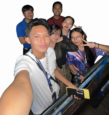 Team members working together on a project