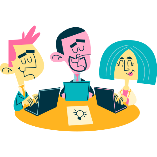 Team collaboration and spirit illustration